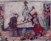 James Ensor Skeletons Fighting for the Body of a Hanged Man china oil painting reproduction